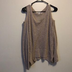 Cold shoulder sweater